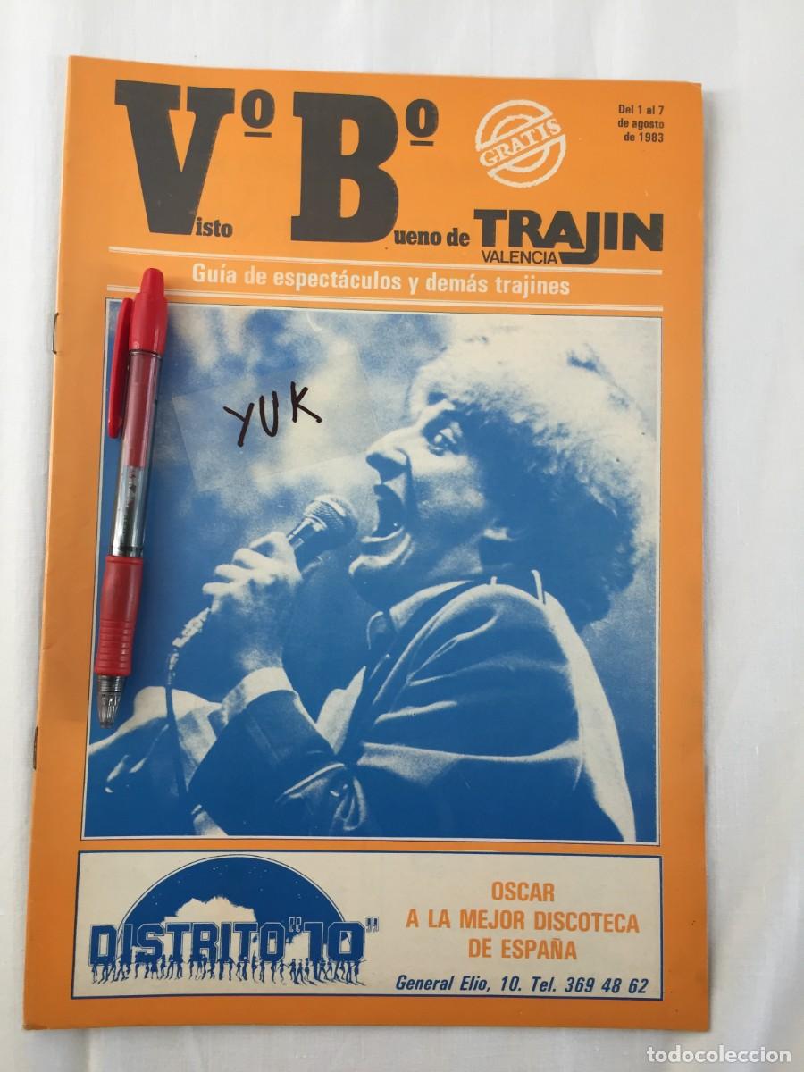 Revistas de m&uacute;sica: Revista de Valencia Trajin 1983 - Orquesta Mondragon - Victor Manuel ... Cines -Guia Discotecas Ruta