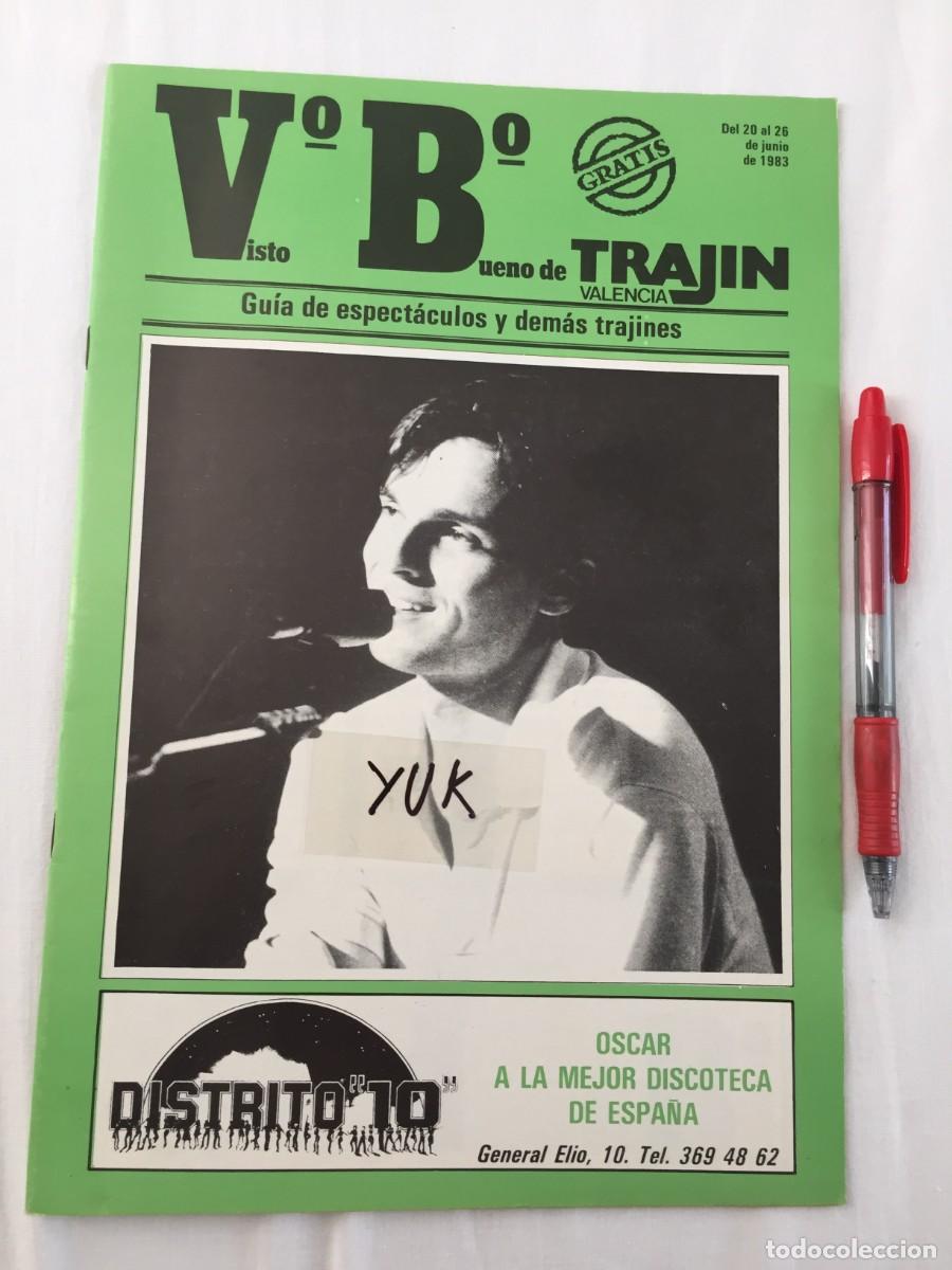 Revistas de m&uacute;sica: Revista Trajin Valencia 1983 Miguel Bose - Mecano -Alaska Radio Futura Guia Discotecas Ruta Bakalao