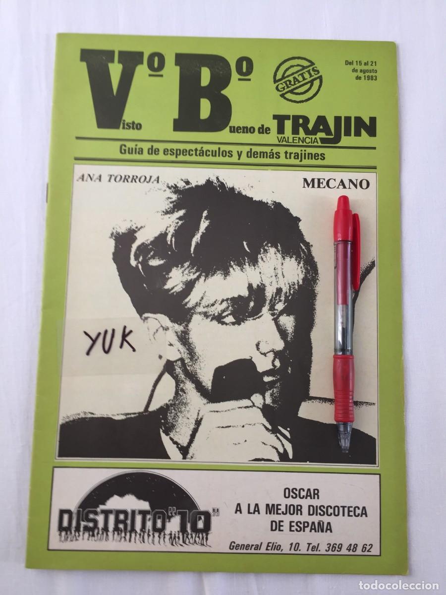 Revistas de m&uacute;sica: Revista Trajin Valencia 1983 Ana de Mecano - Betty Troupe - Luna -Cine Guia Discotecas Ruta Bakalao