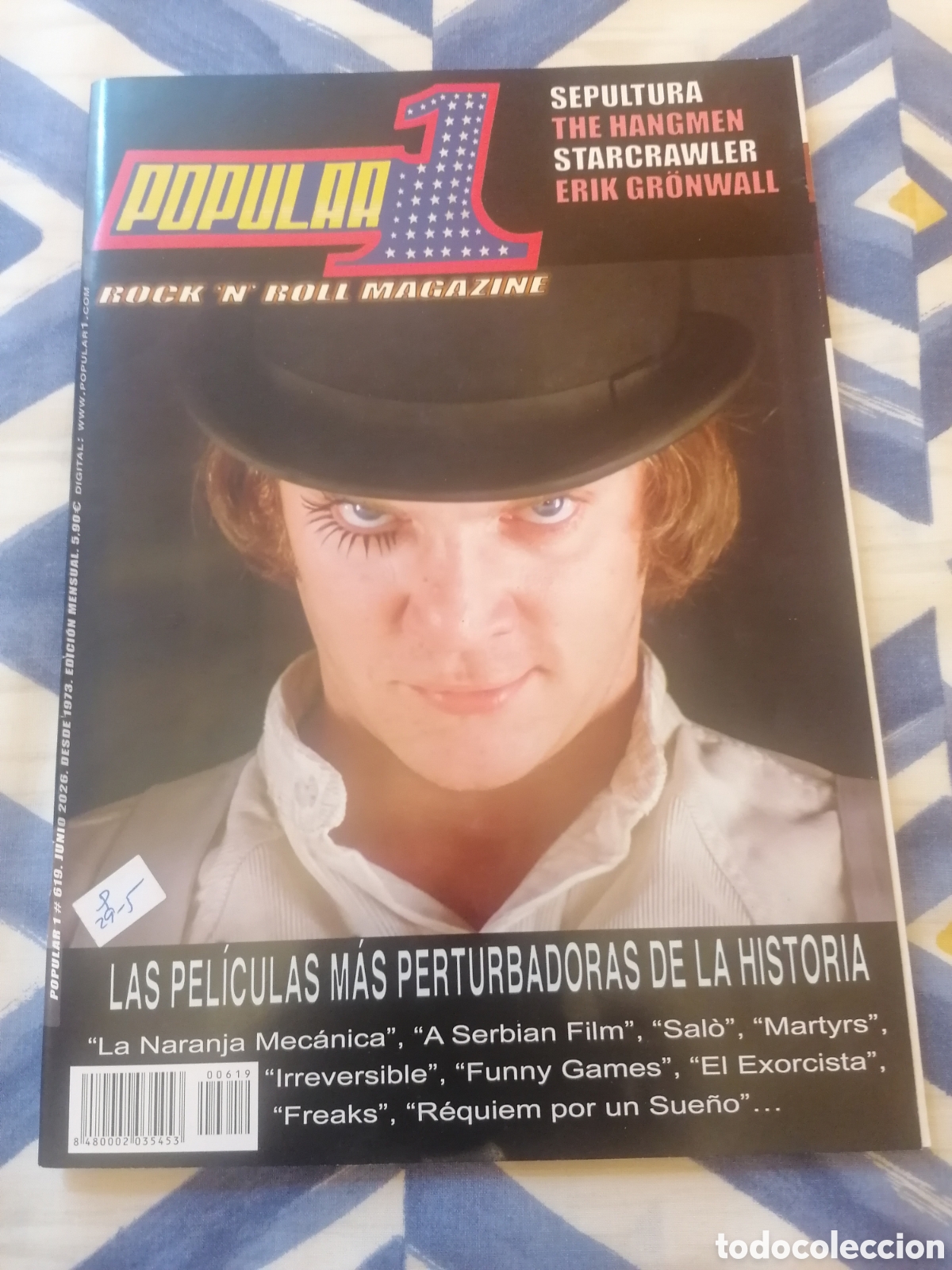 Revistas de m&uacute;sica: Popular 1 619. Junio 2026 Peliculas Perturbadoras.Sepultura.Starcrawler,The Hangmen,Erik Gronwall...