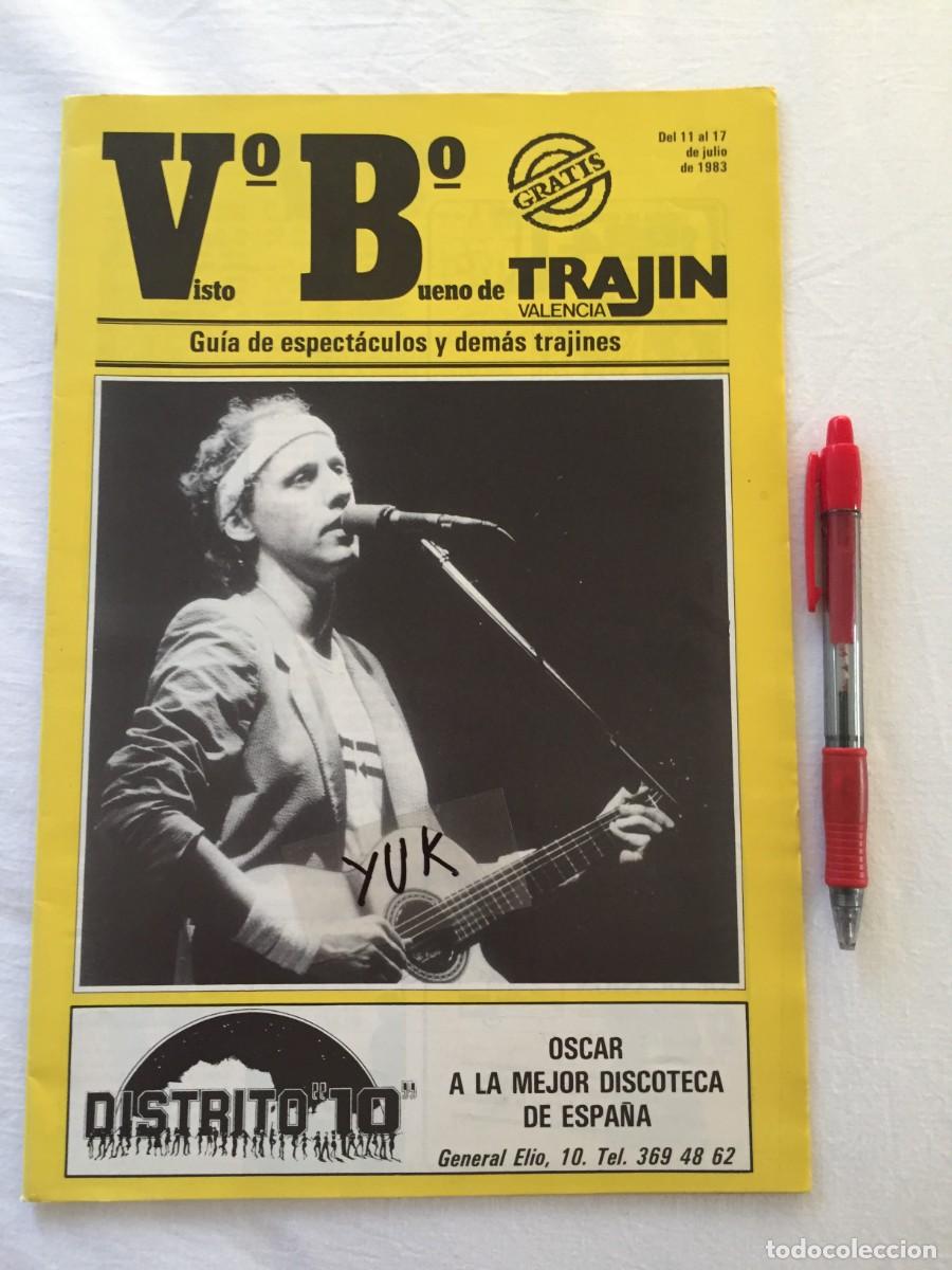 Revistas de m&uacute;sica: Revista Trajin Valencia 1983 - DIRE STRAITS EN EL ESTADIO DEL LEVANTE -Guia Discotecas Ruta Bakalao