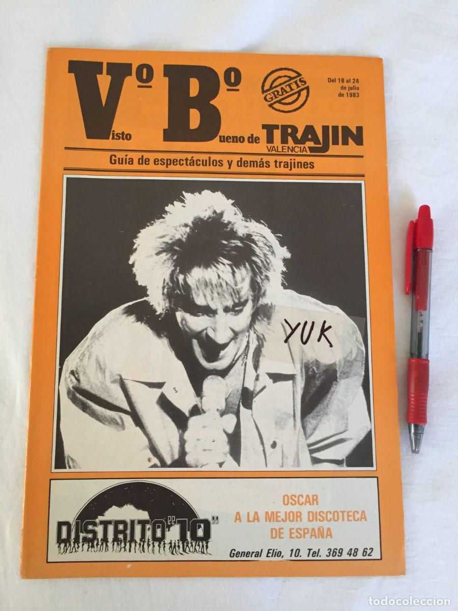 Revistas de m&uacute;sica: Revista Trajin Valencia 1983 - ROD STEWART EN LA PLAZA DE TOROS -Guia Discotecas Ruta Bakalao