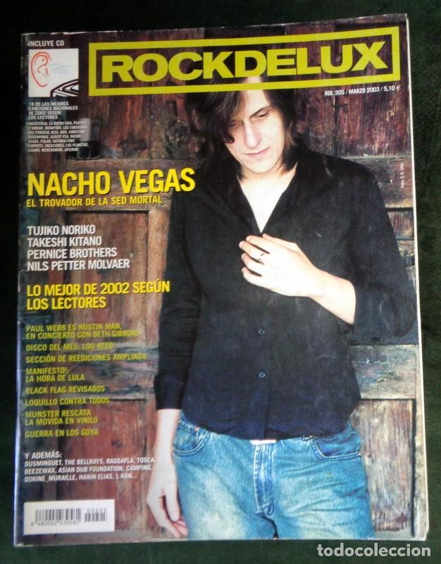 Revistas de m&uacute;sica: REVISTA ROCK DE LUX RDL N&ordm;205 Marzo 2003. NACHO VEGAS. ENTREVISTA LOQUILLO. MOVIDA MADRILE&Ntilde;A
