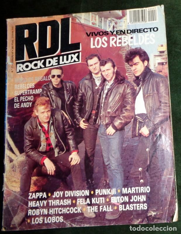 Revistas de m&uacute;sica: REVISTA ROCK DE LUX RDL N&ordm;27 Febrero 1987. PORTADA LOS REBELDES, LOQUILLO. REPORTAJE PUNK ESPA&Ntilde;OL