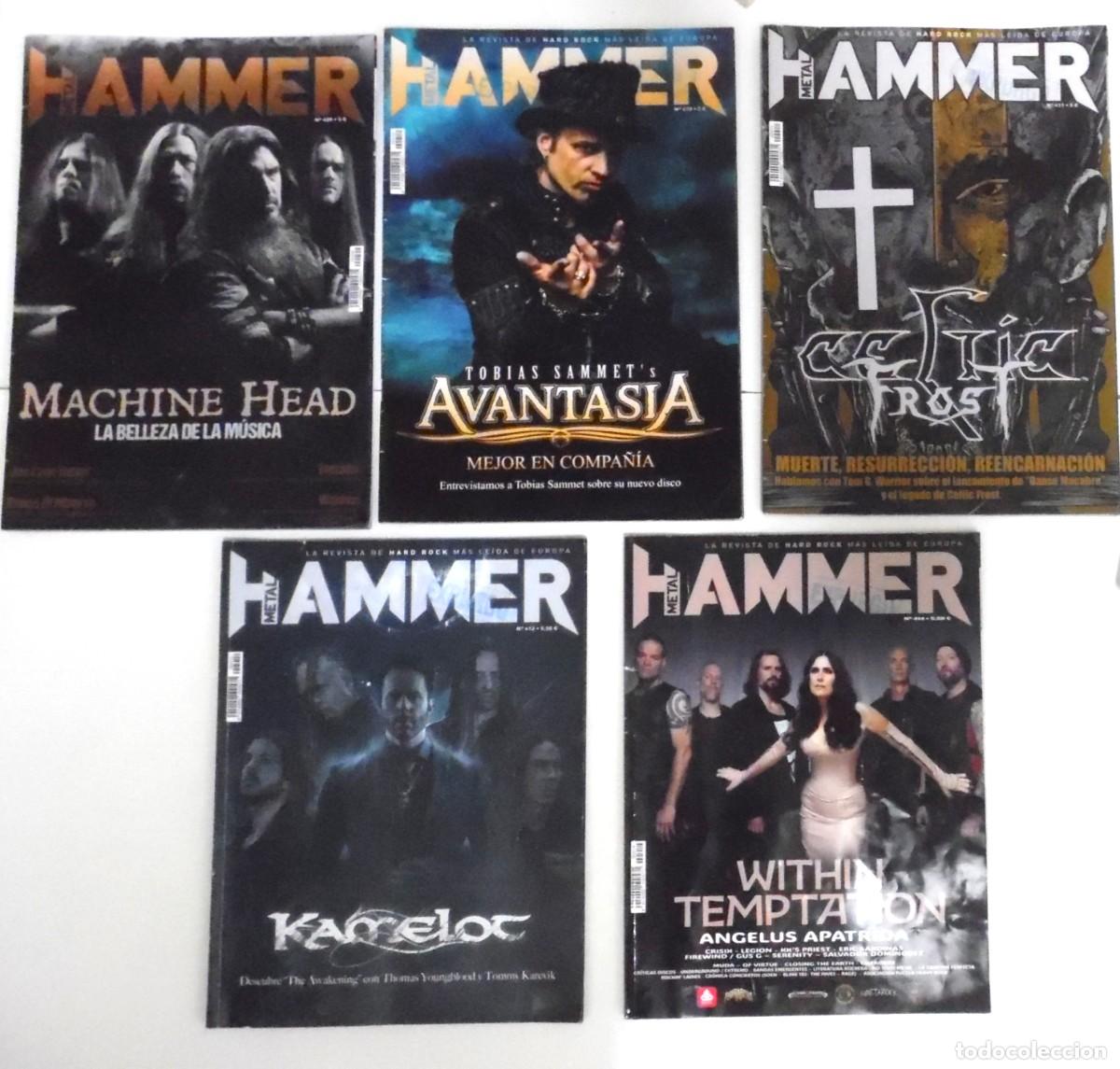 Revistas de m&uacute;sica: Metal Hammer. Revista de Hard Rock. 5 n&uacute;meros: n&ordm; 409, 410, 411, 412 y 414, 2022, 2023 y 2025