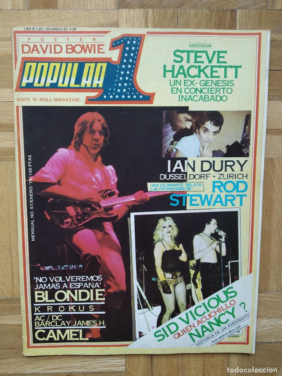 Revistas de m&uacute;sica: REVISTA POPULAR 1 67 BLONDIE CAMEL ROD STEWART AC DC IAN DURY STEVE HACKETT POSTER DAVID BOWIE + VER