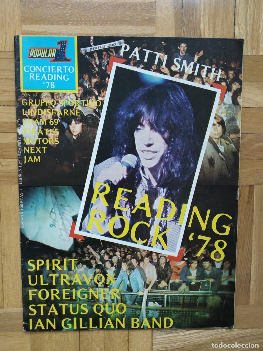 Revistas de m&uacute;sica: REVISTA POPULAR 1 10 PATTI SMITH SPIRIT ULTRAVOX FOREIGNER STATUS QUO IAN GILLIAN BAND ROCK78 POSTER