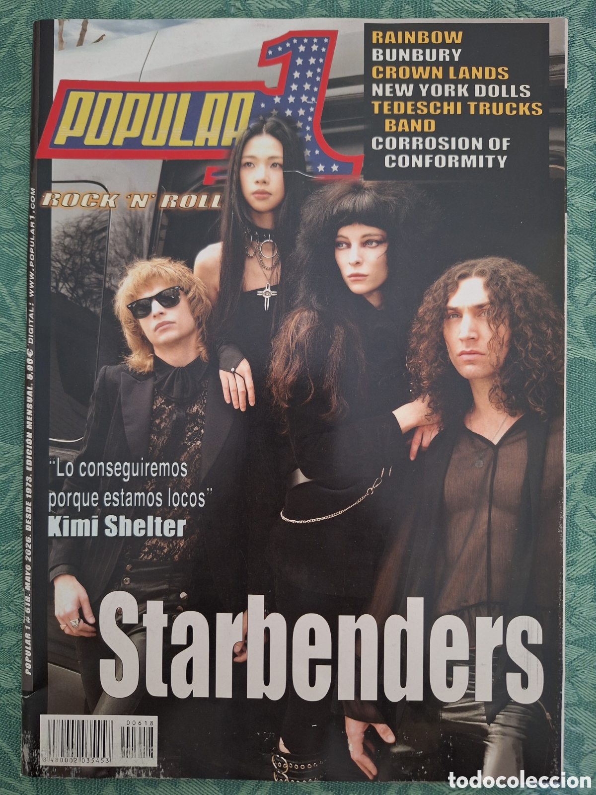 Revistas de m&uacute;sica: POPULAR 1 REVISTA 618 MAYO 2026 STARBENDERS RAINBOW BUNBURY NEW YORK DOLLS LEATHER BOYS