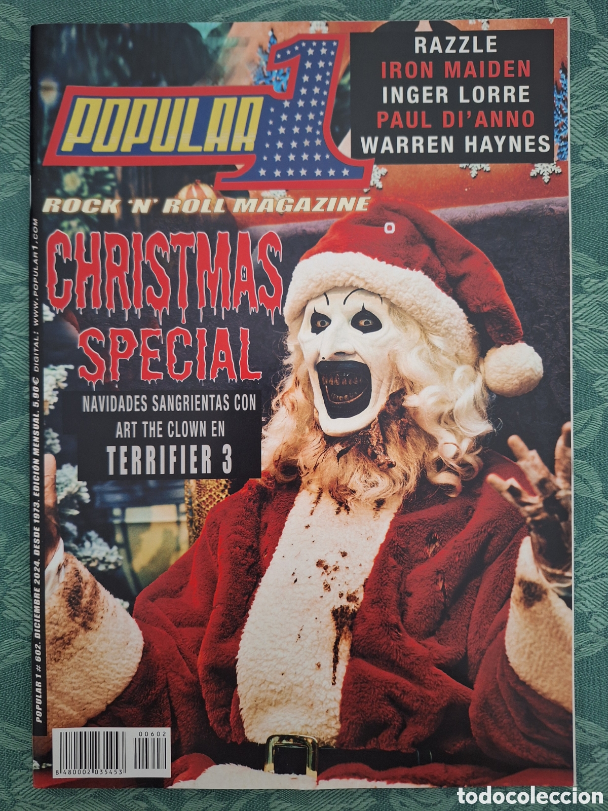 Revistas de m&uacute;sica: POPULAR 1 REVISTA 602 DIC 2024 CHRISTMAS SPECIAL RAZZLE IRON MAIDEN INGER LORRE PAUL DI ANNO