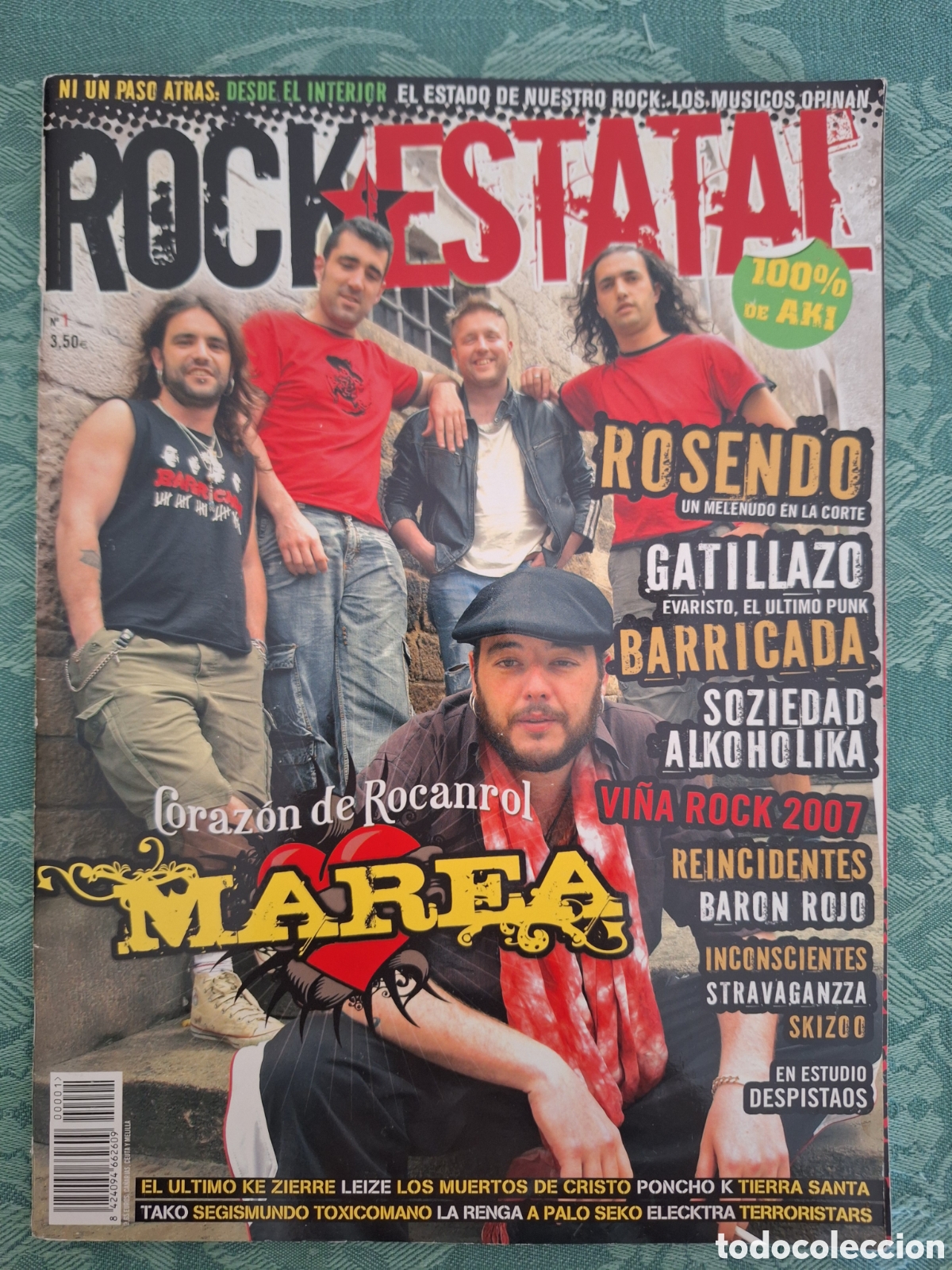 Revistas de m&uacute;sica: ROCK ESTATAL 1 REVISTA MAREA ROSENDO BARRICADA GATILLAZO BARON ROJO