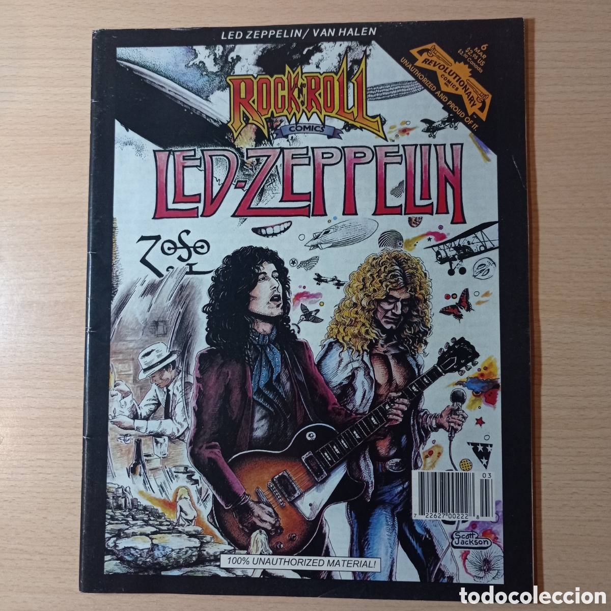 Revistas de m&uacute;sica: LED ZEPPELIN / VAN HALEN, ROCK 'N' ROLL COMICS. 1990