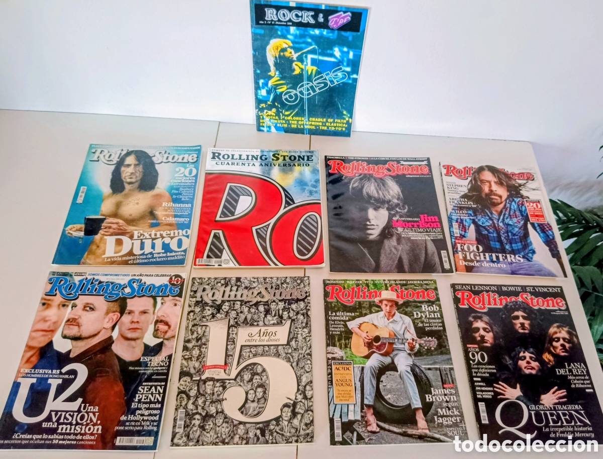 Revistas de m&uacute;sica: Revistas ROLLING STONES, 15 y 40 aniversario. U2, Bob Dylan, Queen, Jim Morrison, Foo Fighters..Rock