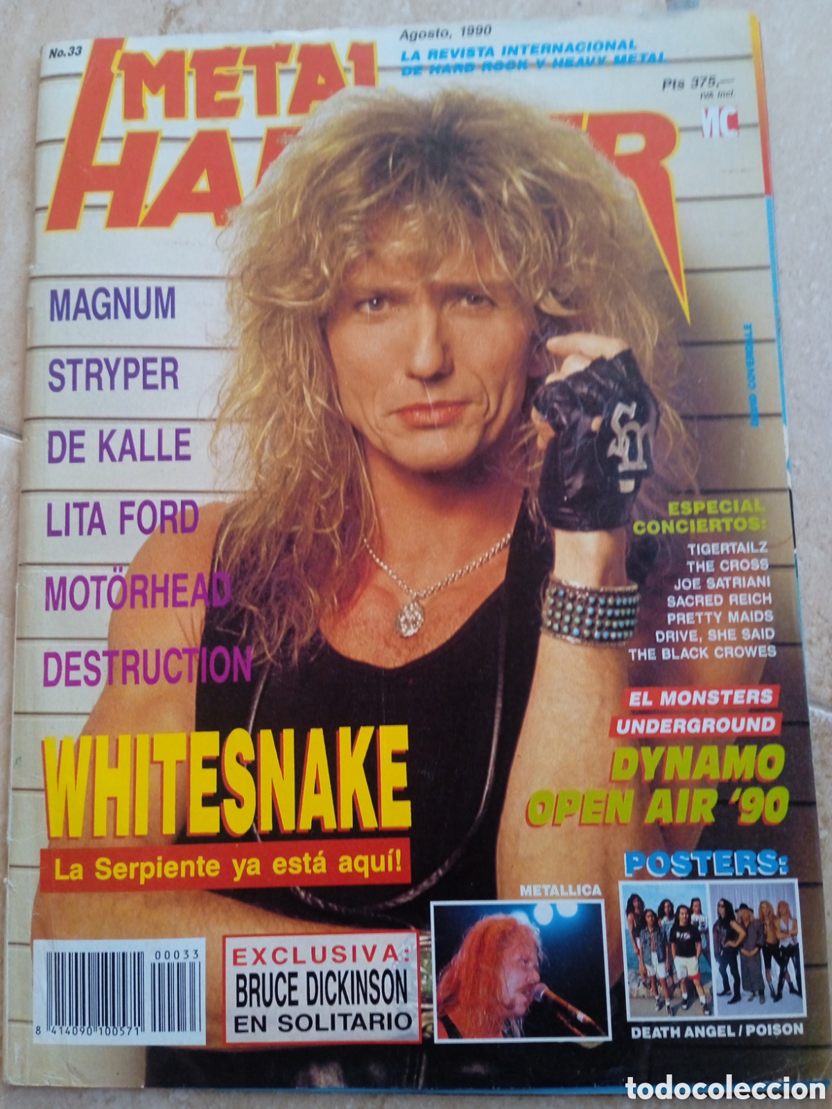 Revistas de m&uacute;sica: Revista Metal Hammer n&deg;33 Whitesnake Lita Ford Doro
