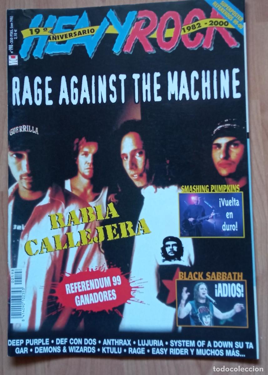Musikzeitschriften: Heavy rock 198 / Rage Against the Machine, Anthrax, Rage, U.D.O., Def con Dos, Lujuria...