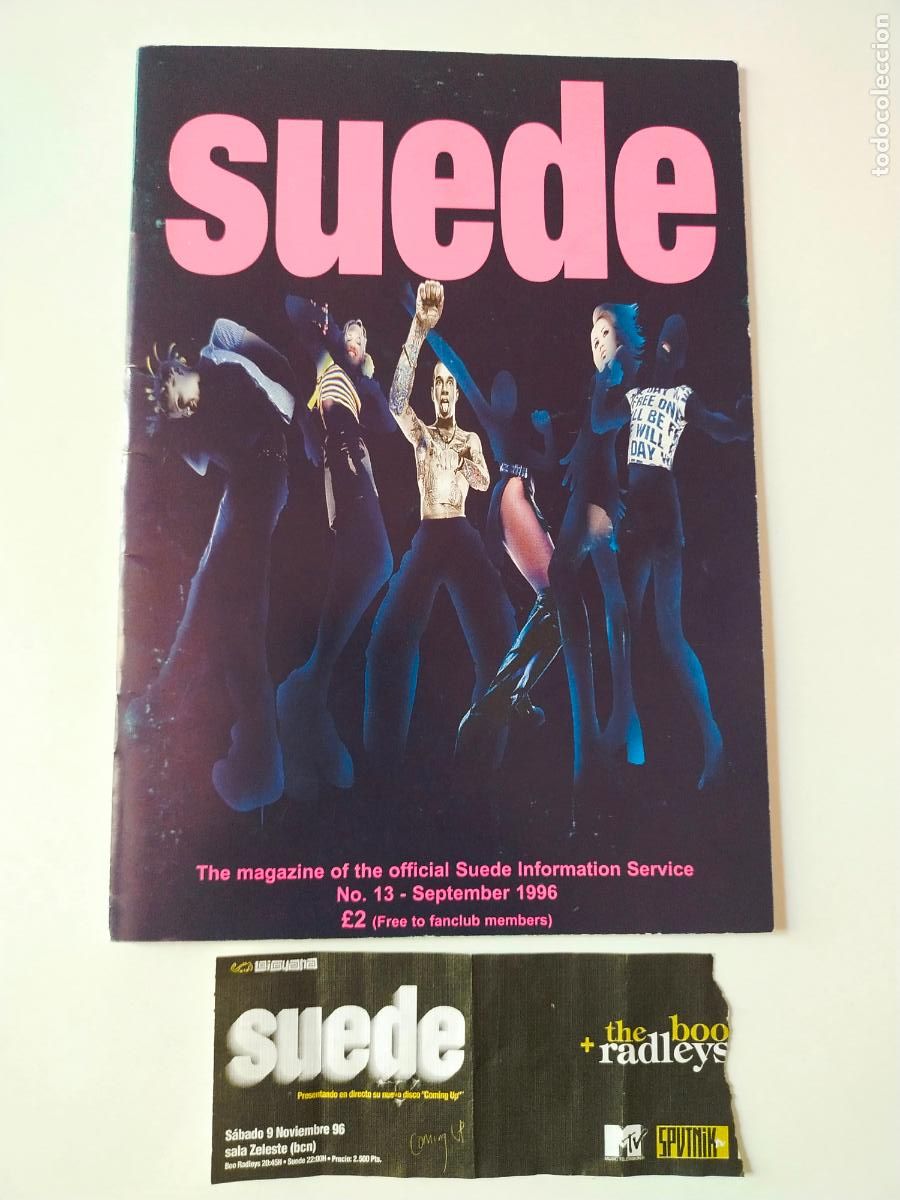 Revistas de m&uacute;sica: SUEDE- FAN CLUB MAGAZINE -N&ordm; 13- 1996 - THE MAGAZINE OFFICIAL SUEDE + ENTRADA BARCEL
