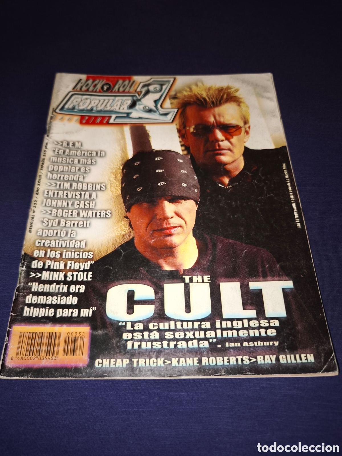 Revistas de m&uacute;sica: Popular 1 N&deg; 332 The Cult Cheap Trick Ray Gillen