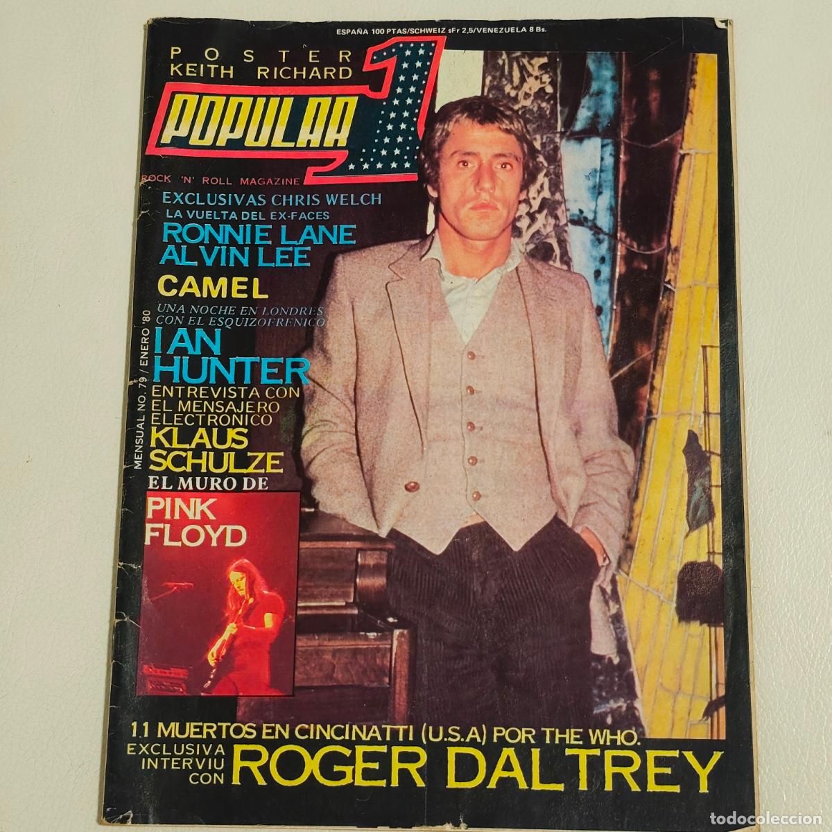 Revistas de m&uacute;sica: Antigua Revista Popular 1 N&deg;79 Enero 1980.ROGER DALTREY