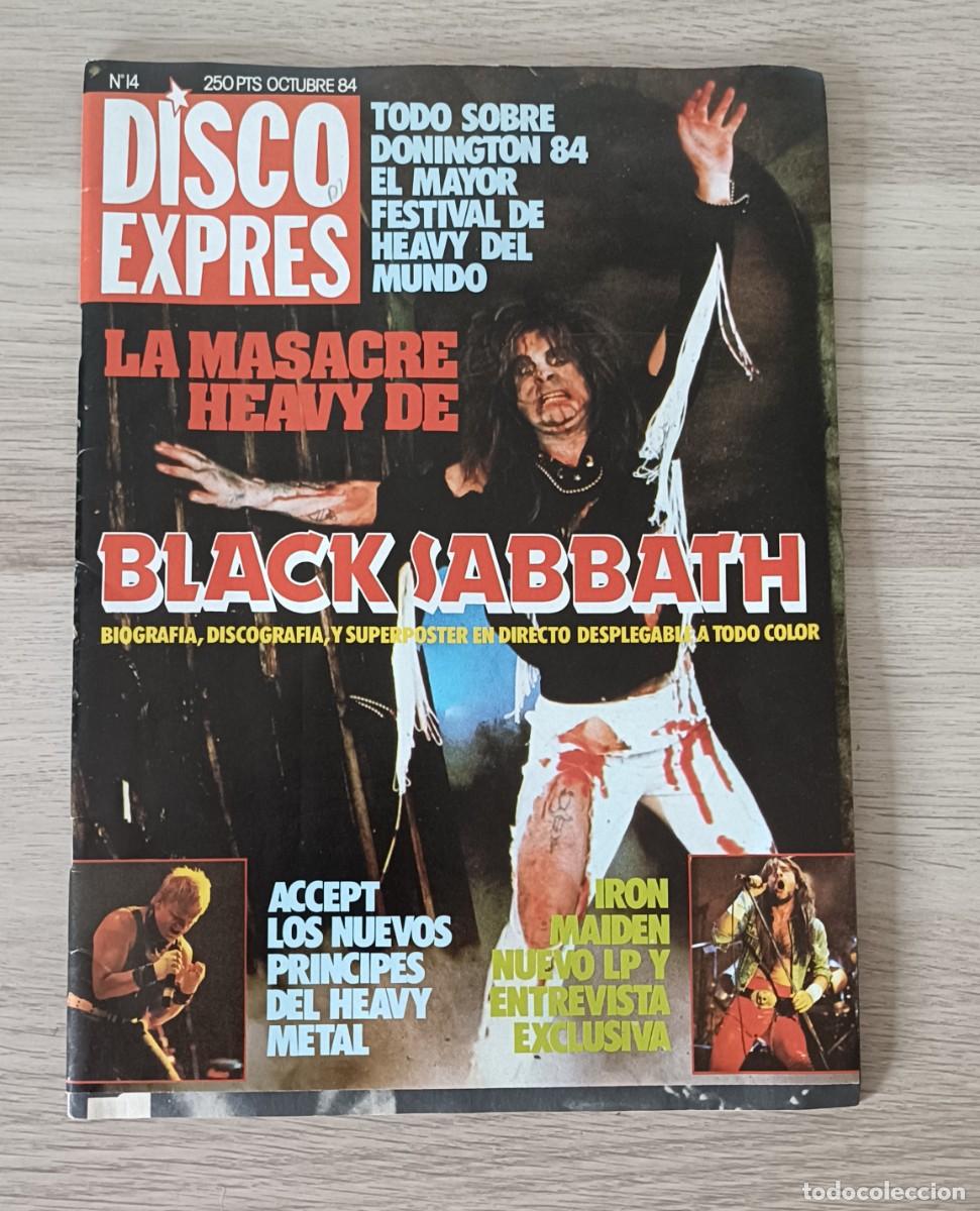 Revistas de m&uacute;sica: DISCO EXPRESS N&uacute;m. 14 Octubre 1984, BLACK SABBATH, IRON MAISEN, DONINGTON 84 etc Heavy Metal