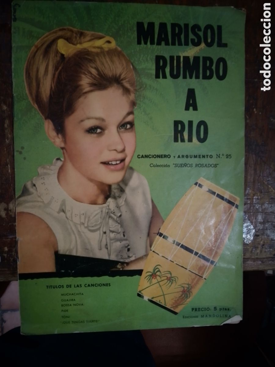 Revistas de m&uacute;sica: MARISOL RUMBO A RIO. CANCIONERO Y ARGUMENTO N. 25. MANDOLINA. FHER. BILBAO. 1963.