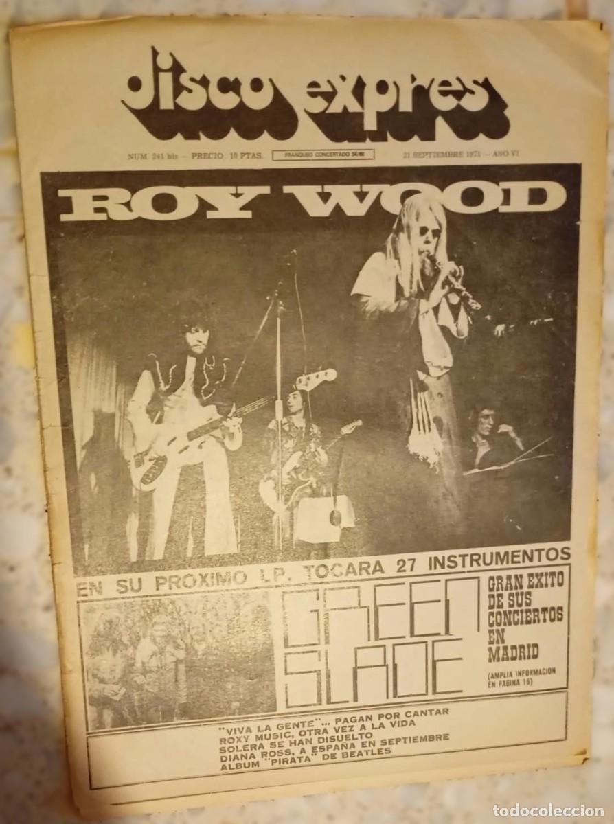 Revistas de m&uacute;sica: REVISTA DISCO EXPRES n&ordm; 241 bis, ROY WOOD, GREENSLADE, DEMIS ROUSSOS, ROXY MUSIC, 1973