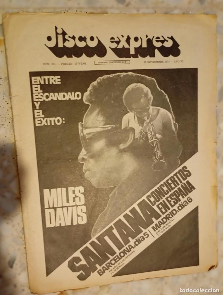 Revistas de m&uacute;sica: Disco Expres n&ordm; 251 / 30 Noviembre 1973 - Santana / Miles Davis