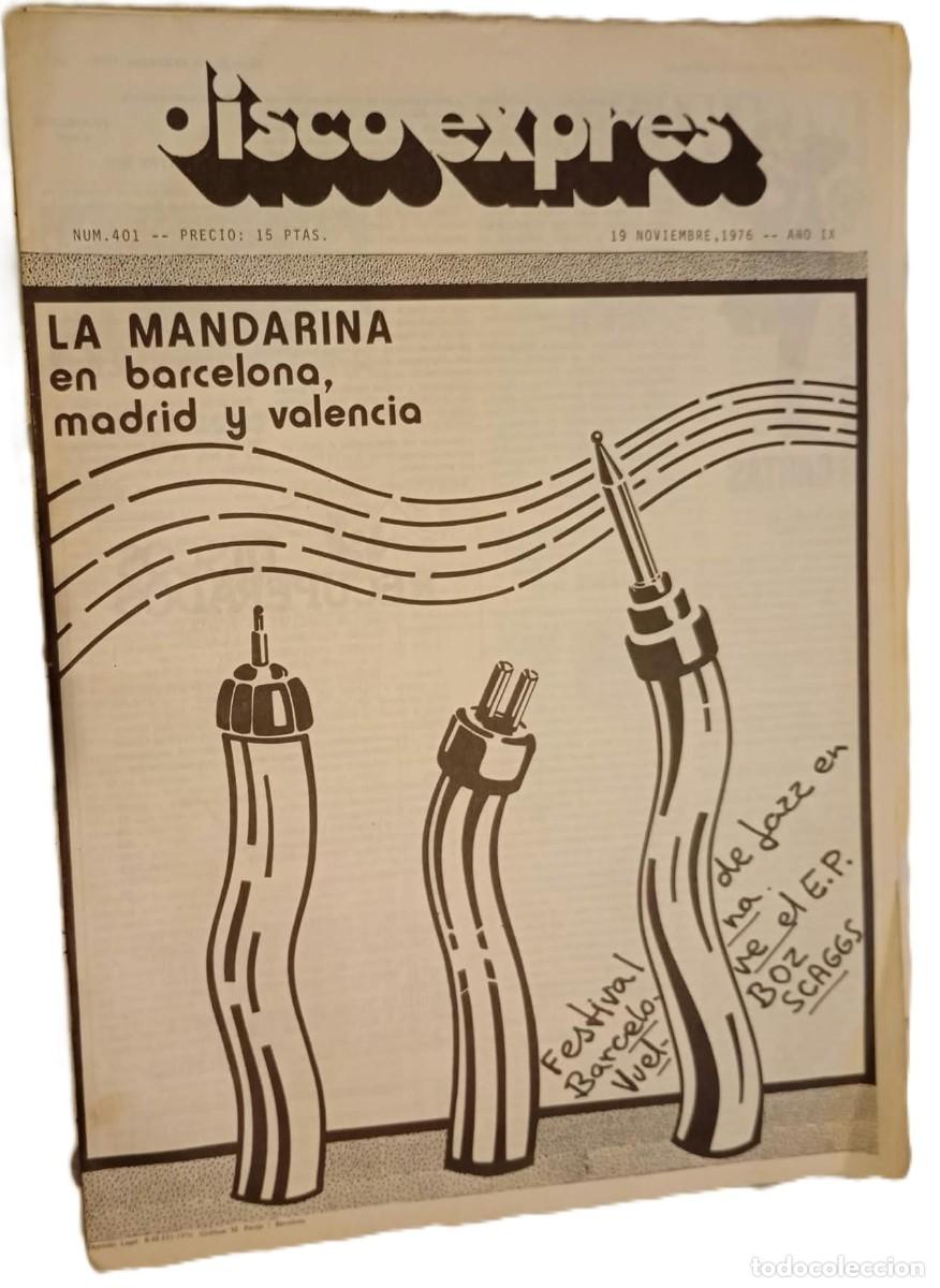 Revistas de m&uacute;sica: DISCO EXPRES N&ordm; 401, 1976, Boz Scaggs, Tangerine Dream, Beatles...