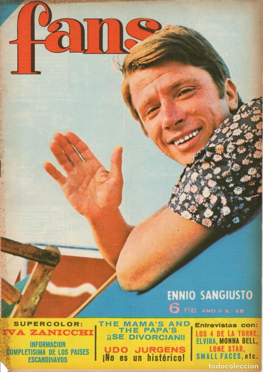 Revistas de m&uacute;sica: REVISTA FANS 66 TOM JONES, RICKY SHAYNE, MIREILLE MATHIEU, Poster: IVA ZANICCHI, 1966