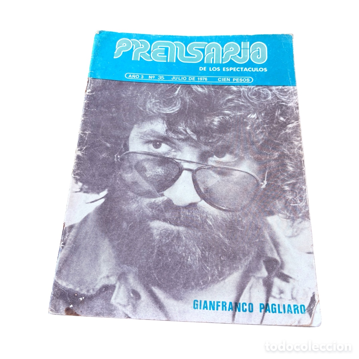 Revistas de m&uacute;sica: revista prensario de los espect&aacute;culos n&ordm; 35 julio 1976 gianfranco pagliaro argentina