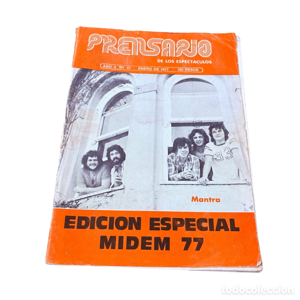 Revistas de m&uacute;sica: revista prensario de los espect&aacute;culos n&ordm; 41 1977 mantra edici&oacute;n especial midem 77