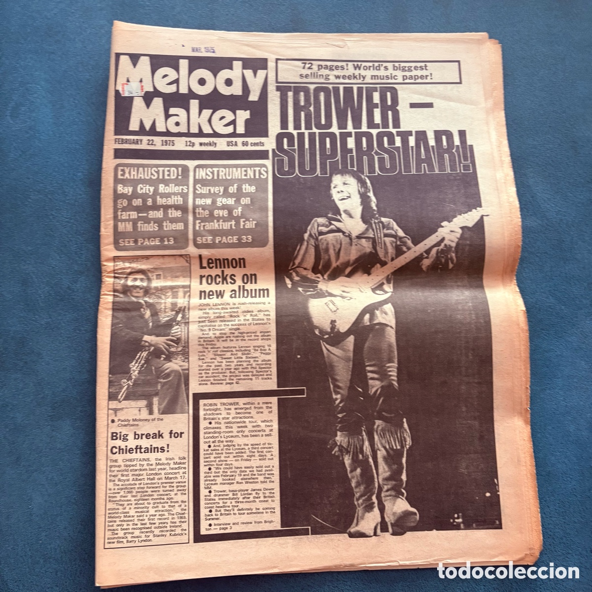 Revistas de m&uacute;sica: revista periodico melody maker 22 febrero 1975