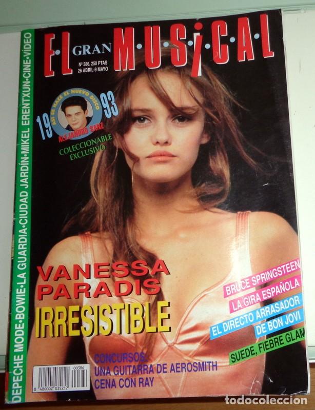 Revistas de m&uacute;sica: REVISTA EL GRAN MUSICAL N&ordm;386 Abril 1993 PORTADA VANESSA PARADIS. BOWIE ERENTXUN DEPECHE MODE BOWIE
