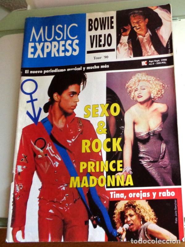 Music magazines: REVISTA MUSIC EXPRESS N&ordm;2 Agosto 1990. MUSICAL. RARA. PORTADA MADONNA PRINCE TINA TURNER.