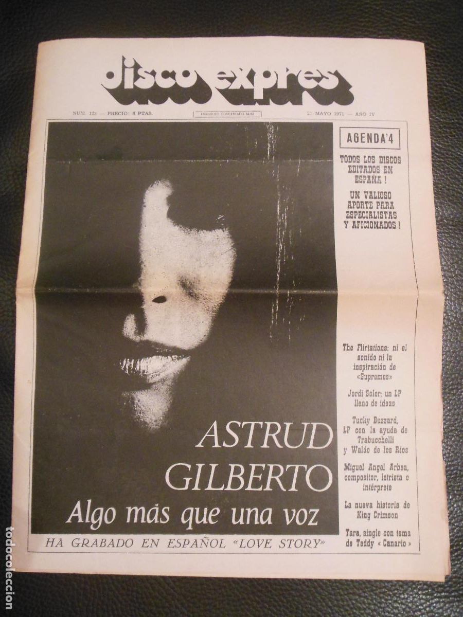 Revistas de m&uacute;sica: REVISTA DISCO EXPRES N&ordm; 123 ASTRUD GILBERTO KING CRIMSON CAMILO SESTO BUZZARD LONE STAR SWEET 1971