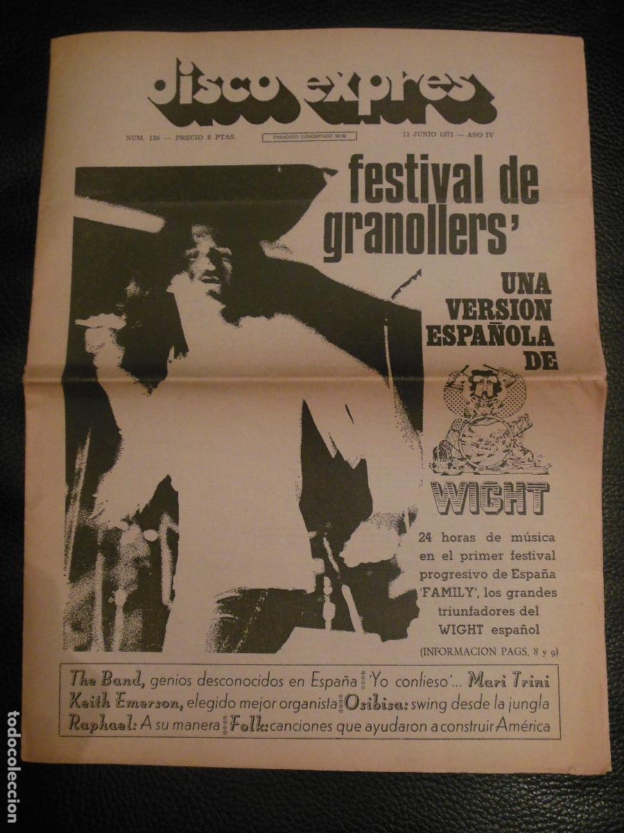 Revistas de m&uacute;sica: REVISTA DISCO EXPRES N&ordm; 126 GRANOLLERS WICHT THE BAND MARI TRINI RAPHAEL RINGO STARR FAMILY 1971