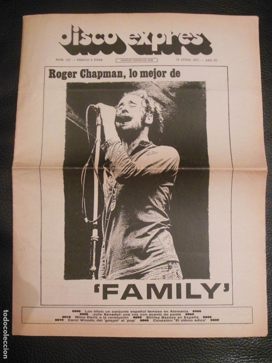 Revistas de m&uacute;sica: REVISTA DISCO EXPRES N&ordm; 127 ROGER CHAPMAN FAMILY NINO BRAVO THE BEATLES MILES DAVIS CLAPT0N 1971