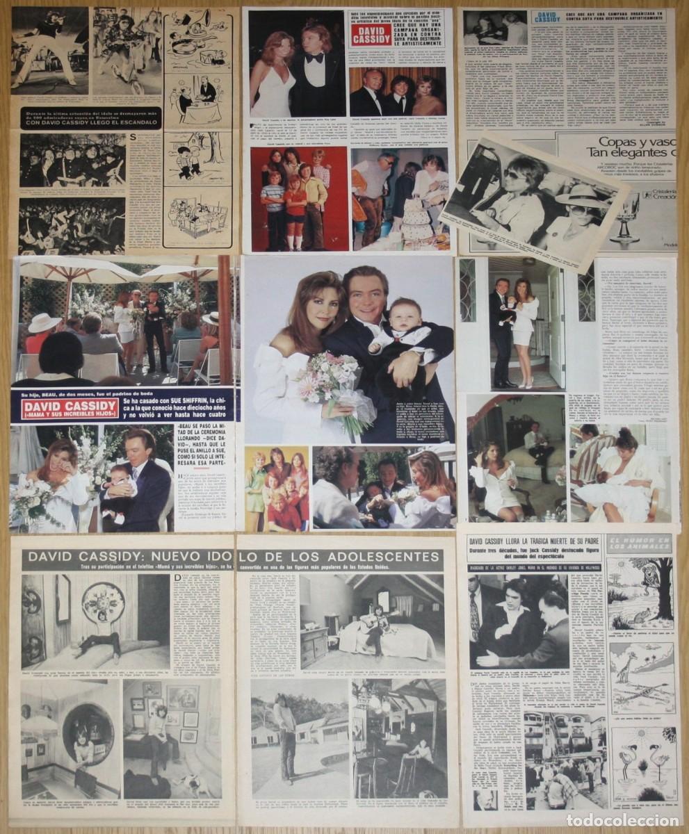 Revistas de m&uacute;sica: DAVID CASSIDY lote de prensa 1970s/1990s spain magazine clippings photos USA pop recortes