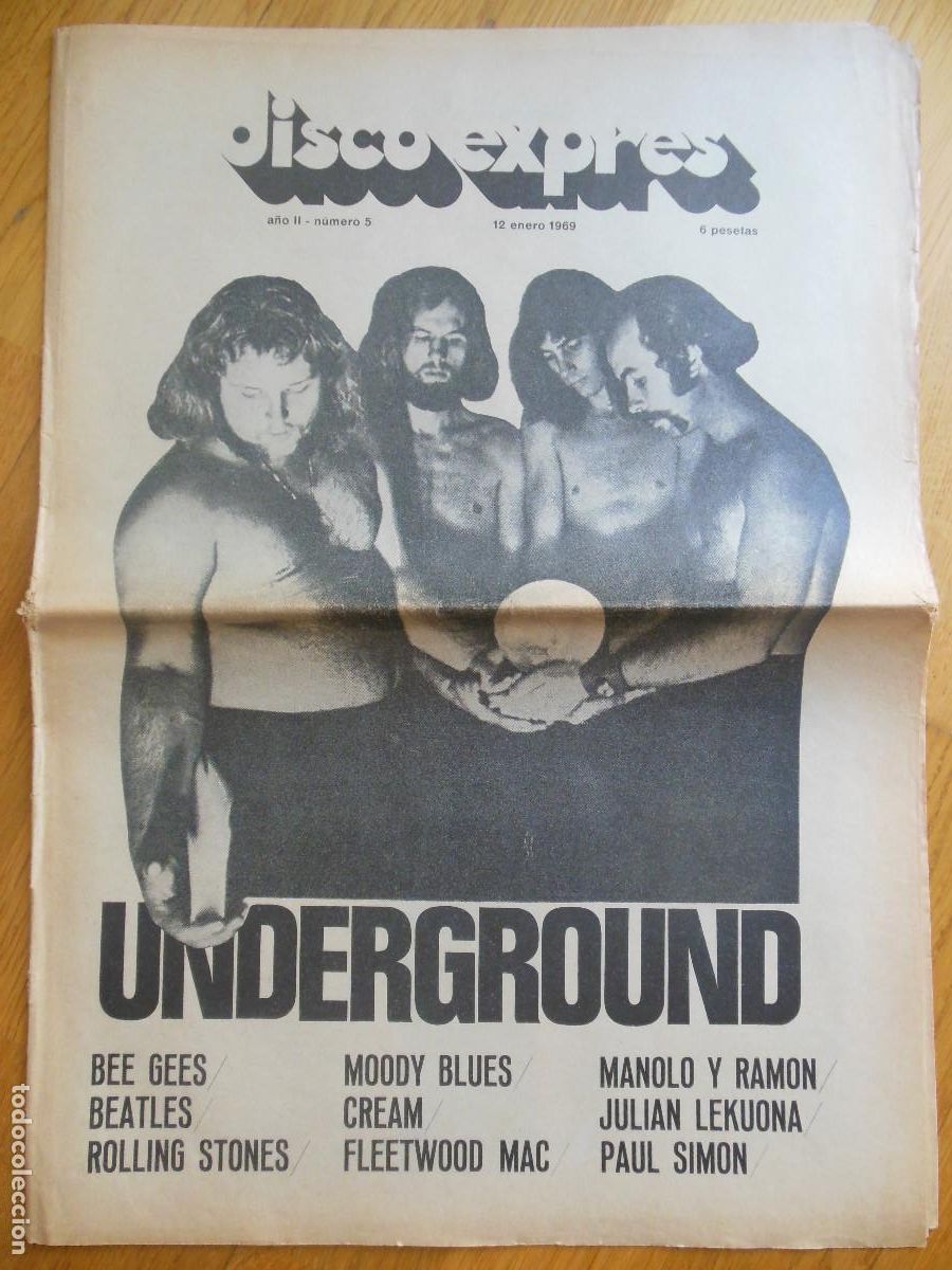 Riviste di musica: REVISTA DISCO EXPRES N&ordm; 5 THE BEATLES ROLLING STONES UNDERGROUD BEE GEES CREAM DUO DINAMICO 1969