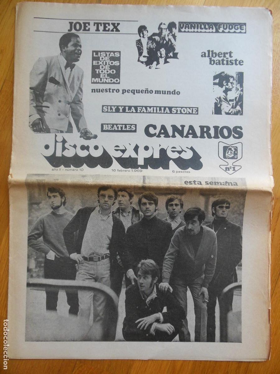 Riviste di musica: REVISTA DISCO EXPRES N&ordm; 10 THE BEATLES CANARIOS SERRAT VANILLA FUDGE JOE TEX BATISTE 1969 MUSICA