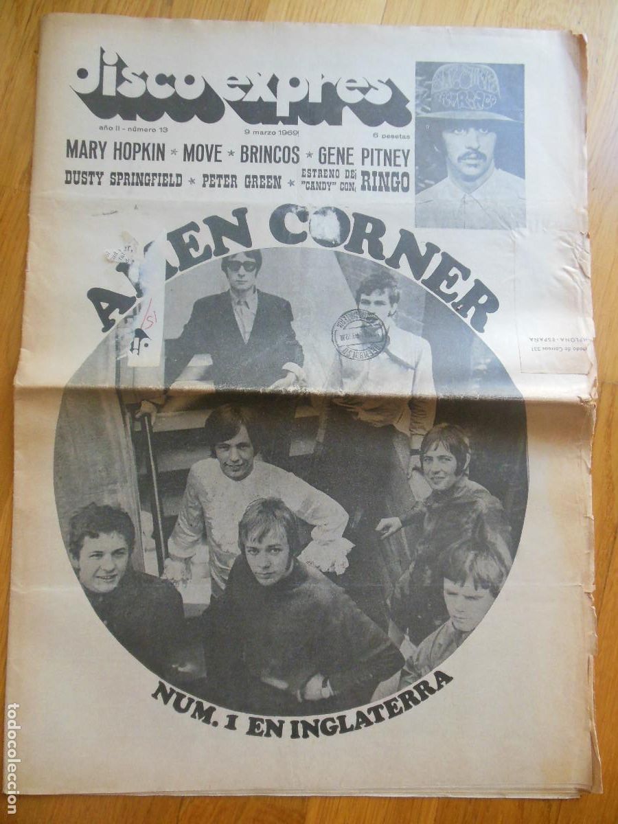 Riviste di musica: REVISTA DISCO EXPRES N&ordm; 13 THE BEATLES MARY HOPKIN AMEN CORNER PETER GREEN BRINCOS 1969 MUSICA