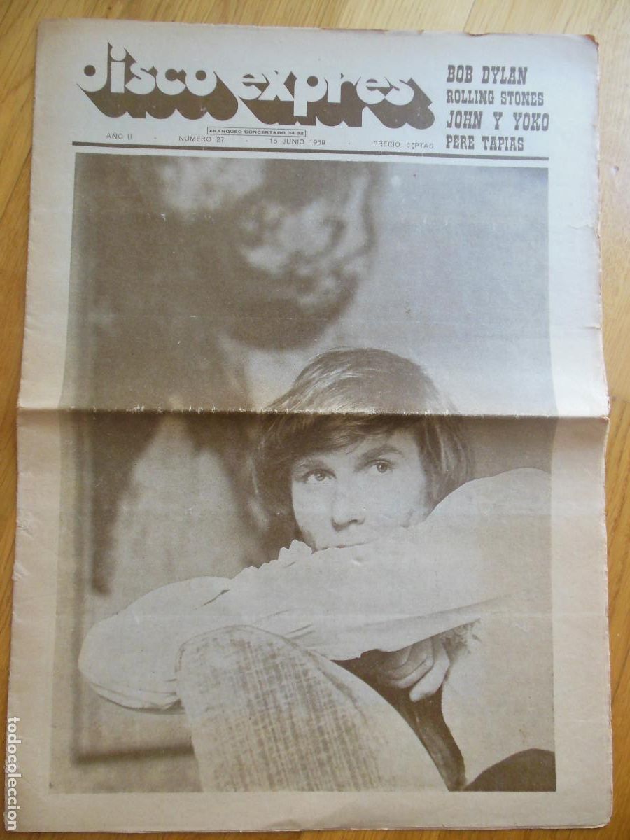 Revistas de m&uacute;sica: REVISTA DISCO EXPRES N&ordm; 27 BOB DYLAN THE ROLLING STONES BEATLES PERE TAPIAS MUSTANG MIKE KENEDY 1969