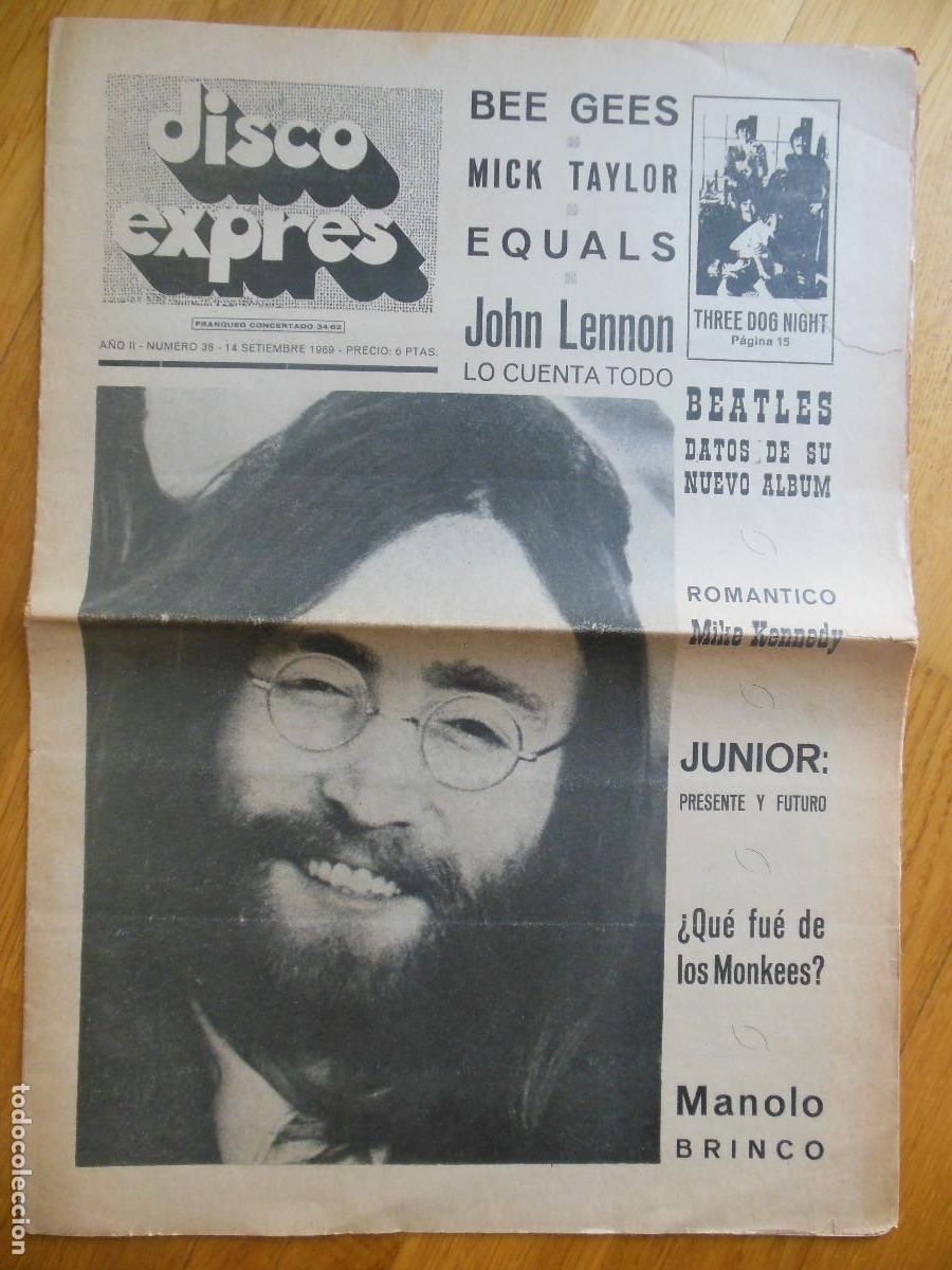 Revistas de m&uacute;sica: REVISTA DISCO EXPRES N&ordm; 38 THE BEATLES ROLLING STONES EQUALS MIKE KENNEDY JUNIOR MOONKES DYLAN 1969
