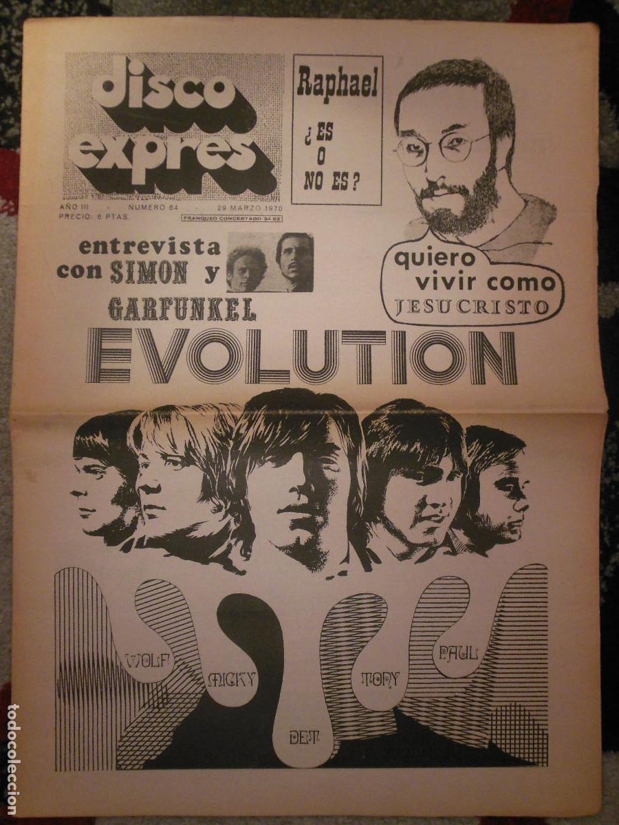 Revistas de m&uacute;sica: REVISTA DISCO EXPRES N&ordm; 64 THE BEATLES ROLLING STONES JETHRO TUL LOS CANARIOS SIMON Y GARFUNKEL 1970