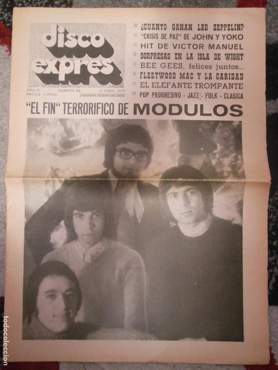 Revistas de m&uacute;sica: REVISTA DISCO EXPRES N&ordm; 66 THE BEATLES MOCEDADES DYLAN CREEDENCE CLEARWATER REVIVAL MODULOS 1970