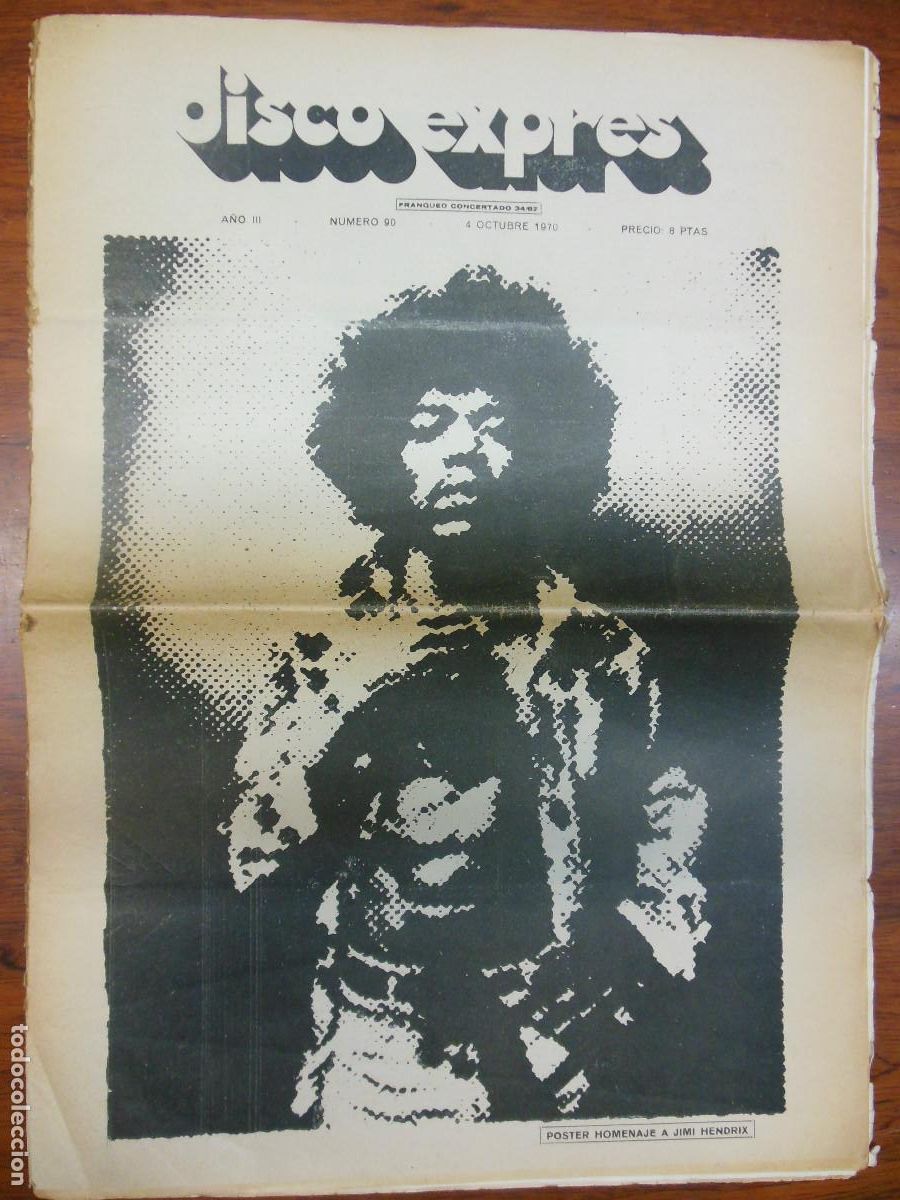 Magazines de musique: REVISTA DISCO EXPRES N&ordm; 90 JIMI HENDRIX - ESPECIAL CUADERNO ISLE OF WIGHT BOB DYLAN 1970 MUSICA