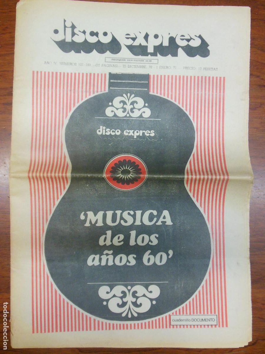 Revistas de m&uacute;sica: REVISTA DISCO EXPRES N&ordm; 102 103 DOBLE - MUSICA DE LOS 60 THE BEATLES ELVIS PRESLEY MIGUEL RIOS 1971