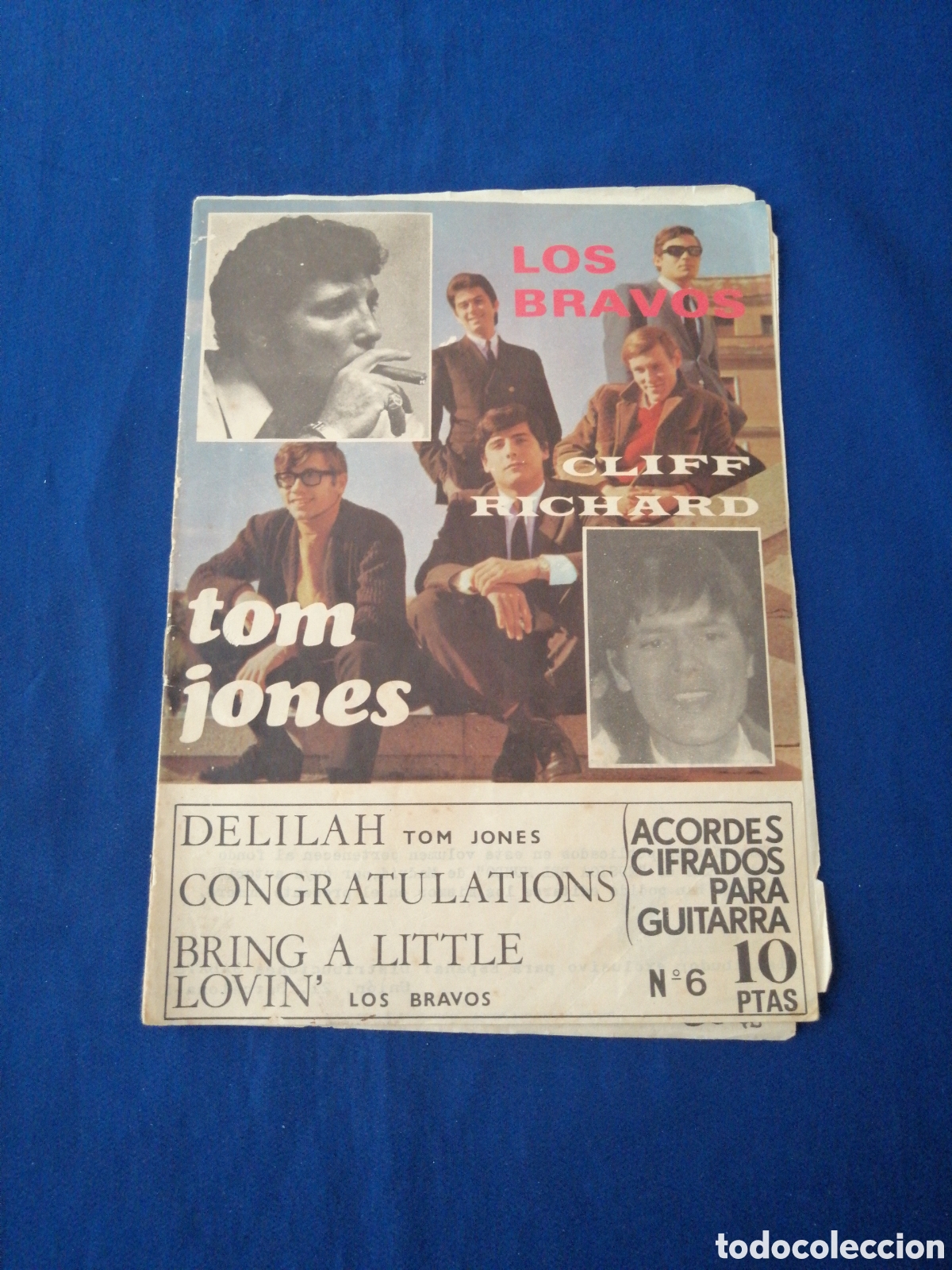 Music magazines: ACORDES CIFRADOS PARA GUITARRA -N&deg;6 LOS BRAVOS - TOM JONES - CLIFF RICHARD