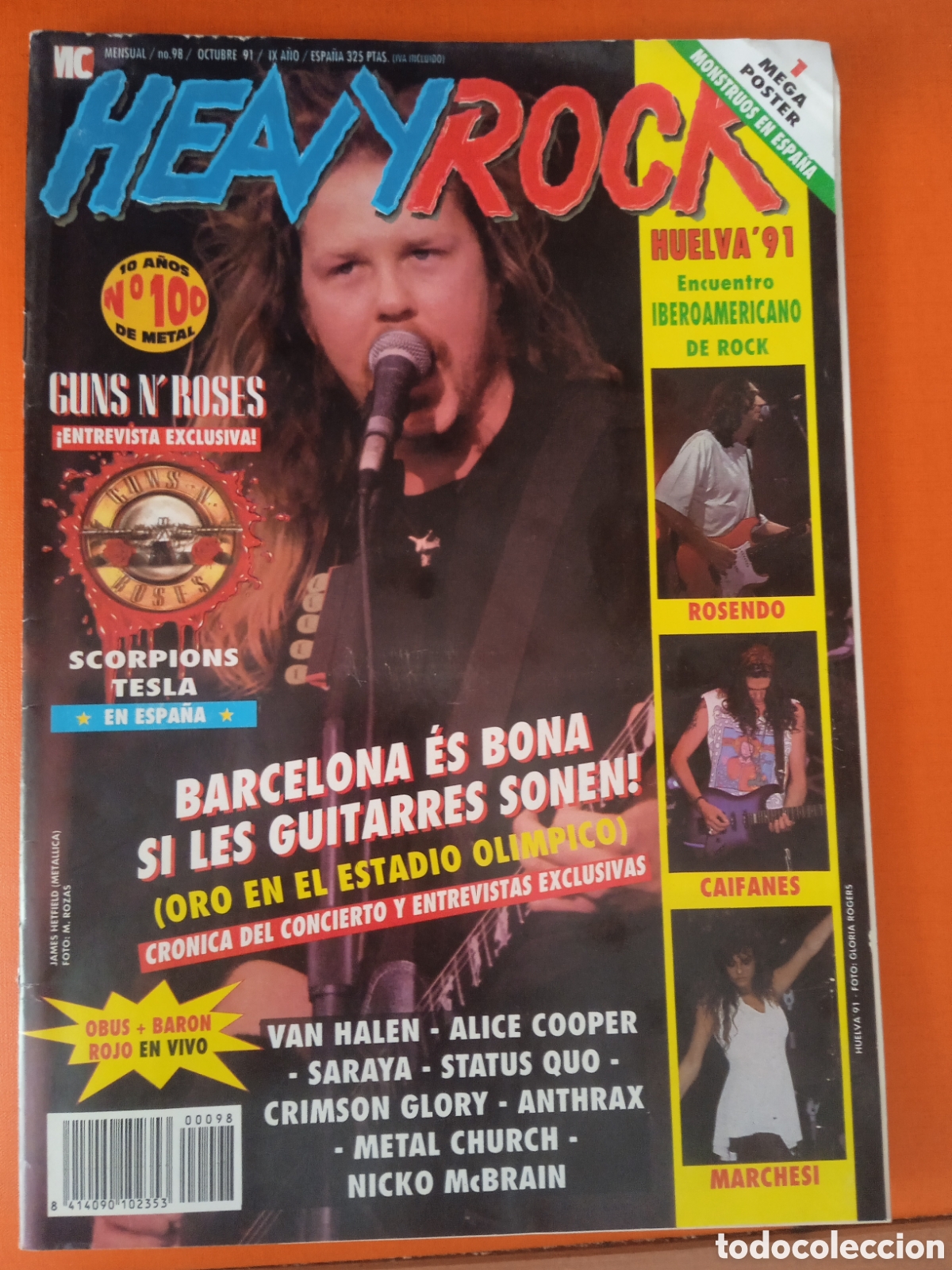 Revistas de m&uacute;sica: Heavy Rock n&deg; 98 Obus Baron Rojo Scorpions