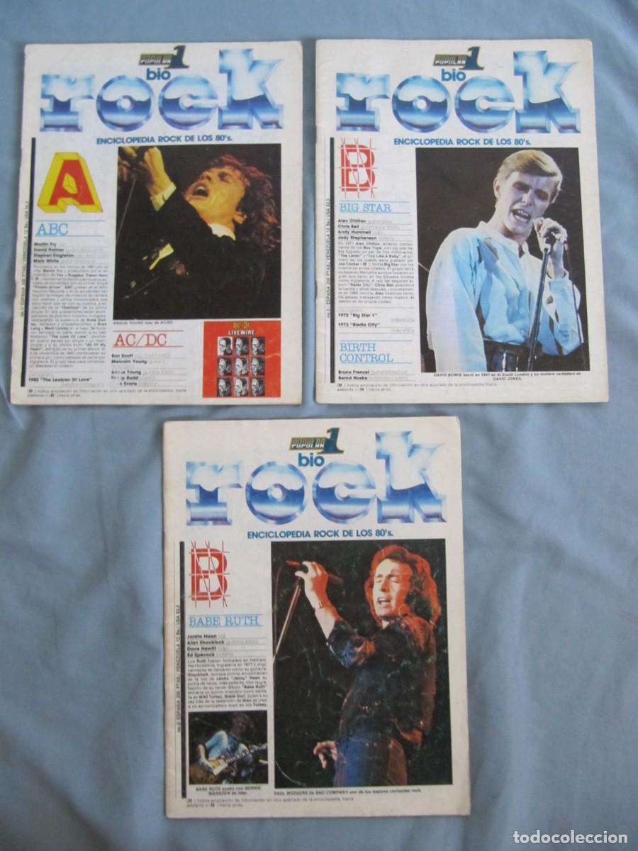 Music magazines: POPULAR 1 - BIO ROCK - ENCICLOPEDIA ROCKDE LOS 80 - NUMEROS 1-2-3