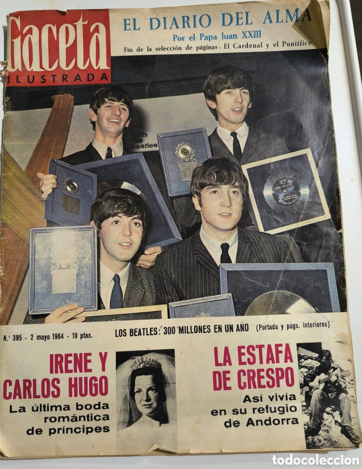 Revistas de m&uacute;sica: Revista Gaceta 1964 Reportaje de THE BEATLES
