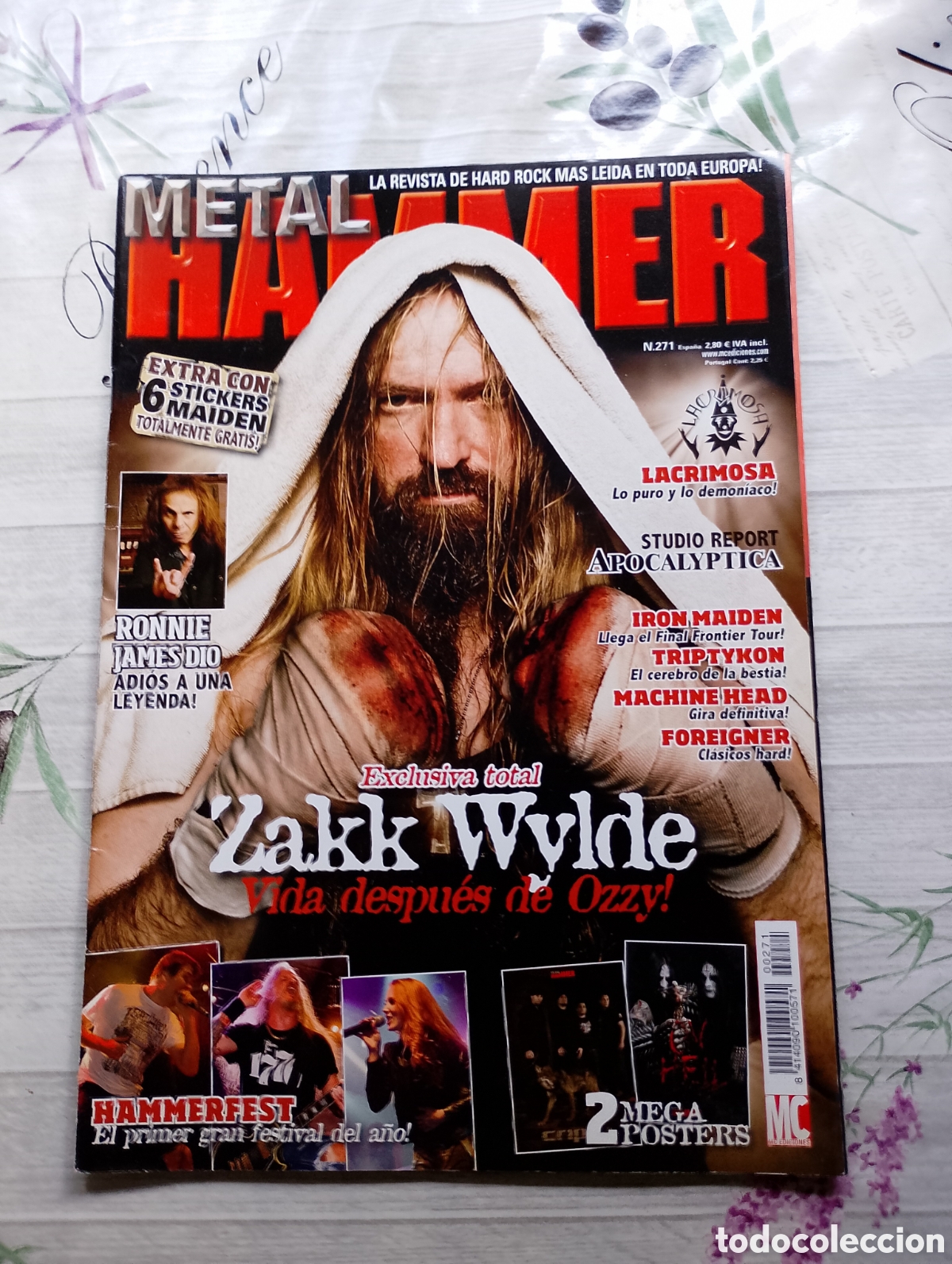 Revistas de m&uacute;sica: Metal Hammer. Revista de Hard Rock. N. 271. Zakk Wylde. Ozzy